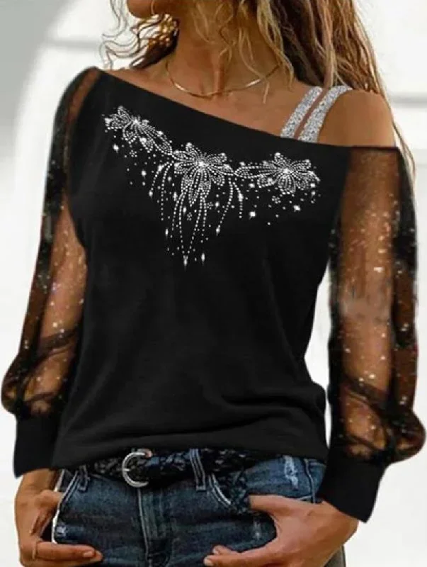 women-fashion-casual-diagonal-collar-long-sleeve-tops-ladies-sexy-off-shoulder-loose-t-shirts-net-yarn-pullover-blouses