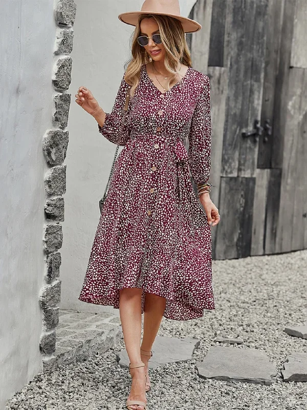 2024 Women Long Casual Button Dress