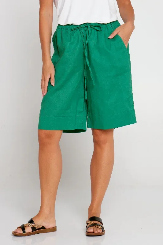 zhuri-linen-cotton-shorts-green